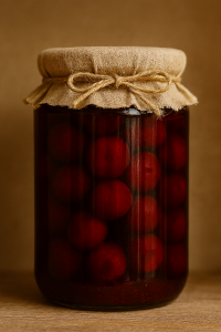 Kompot wiśniowy w słoiku