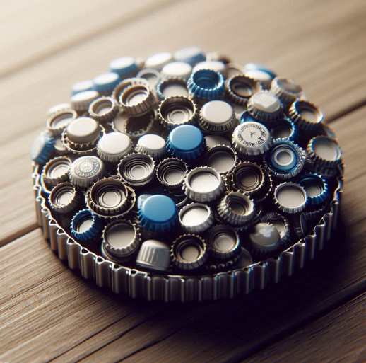 Korki i kapsle w misce