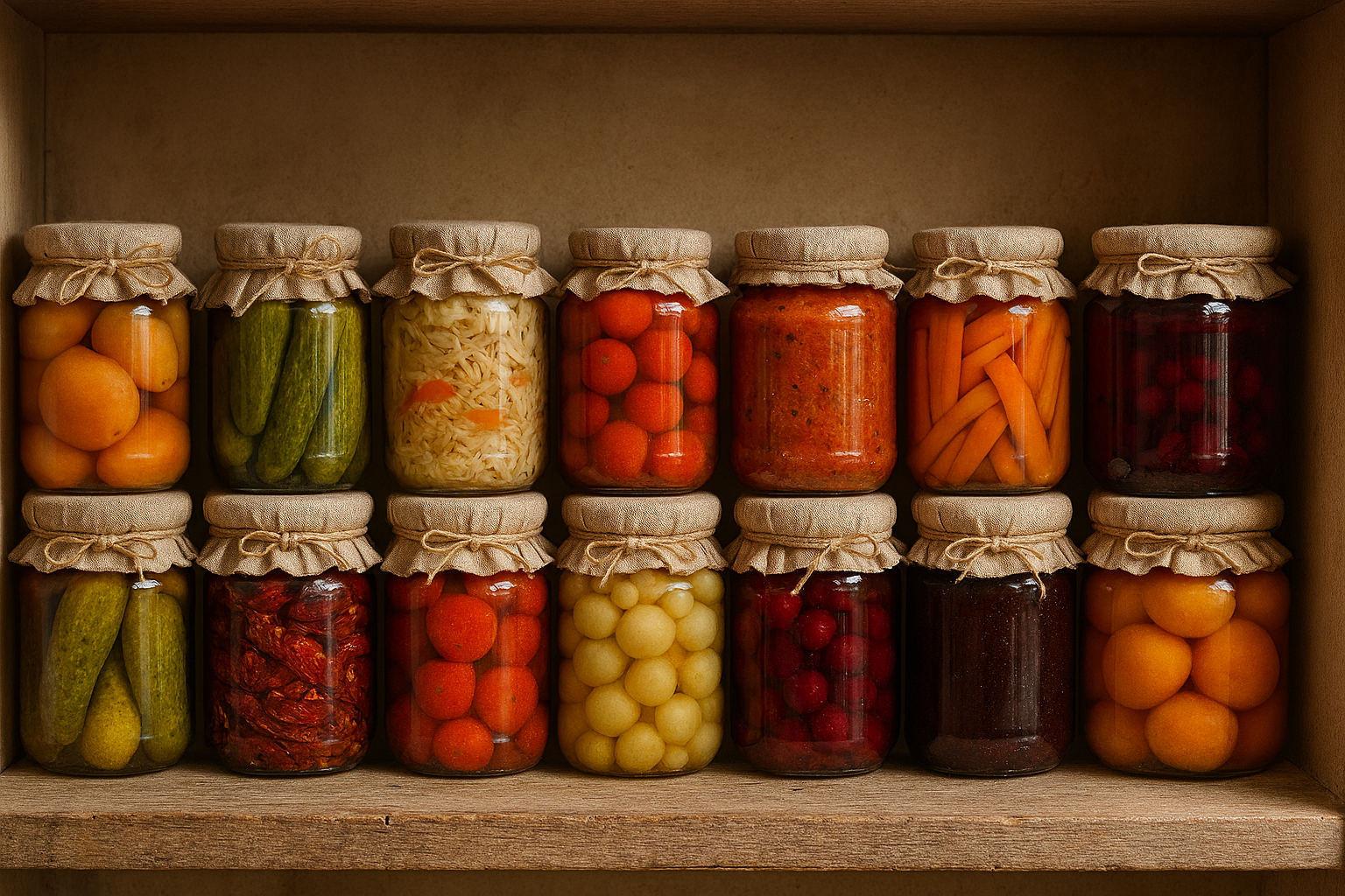 Przetwory na półce