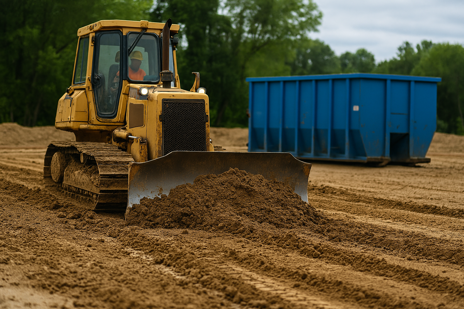 Wyrównywanie terenu na budowie