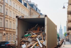 zły sposób na transport odpadów remontowych